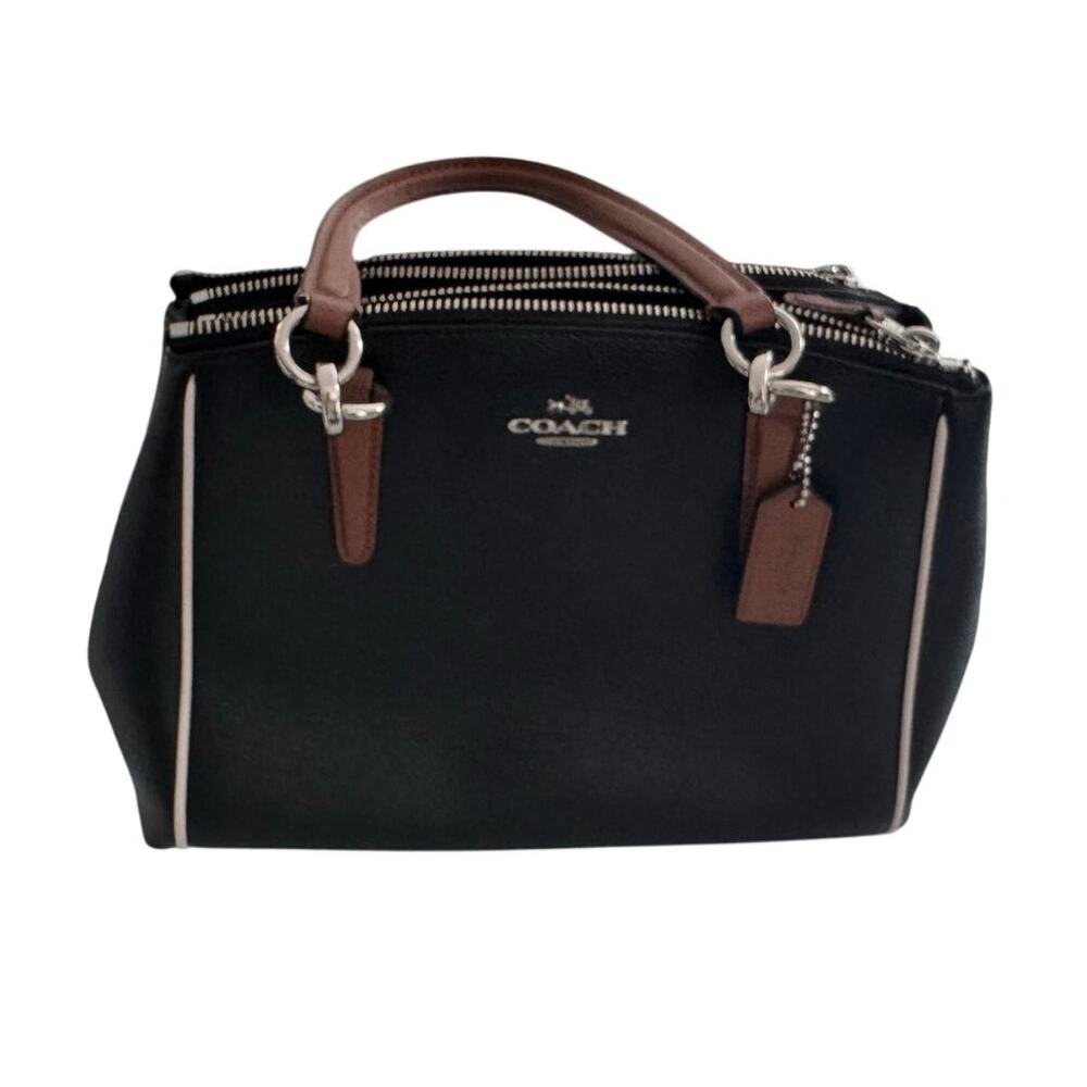 Coach Black Leather Mini Christie Carryall Crossbody Bag